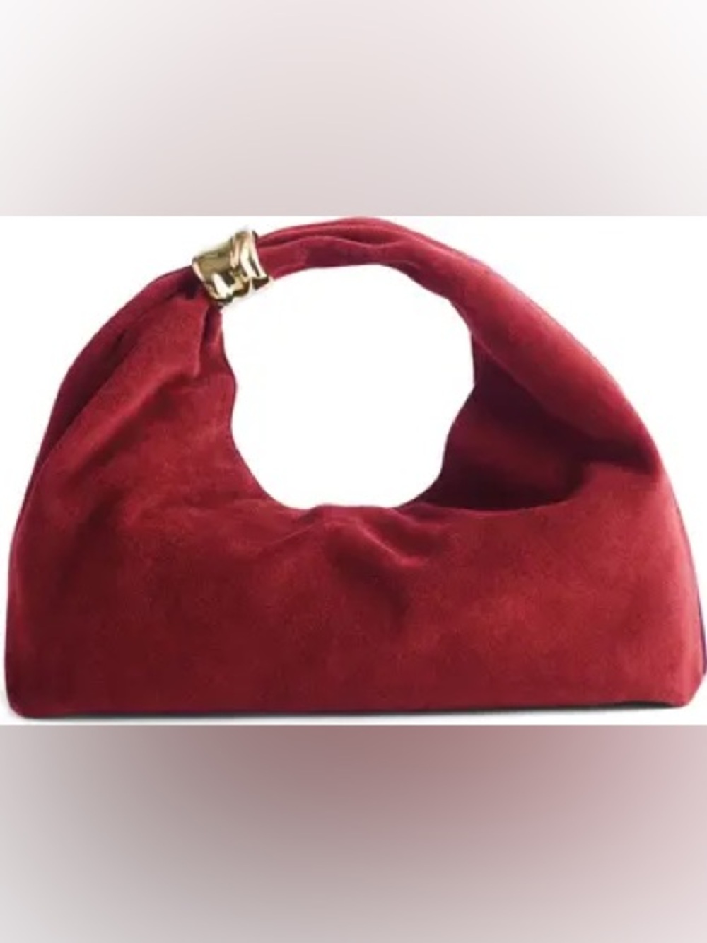 Madewell Burgundy Suede with Gold Accent